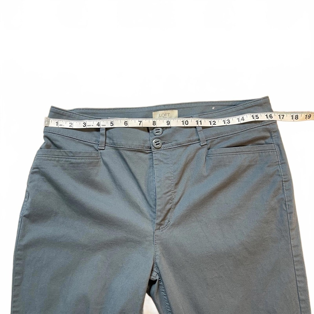 LOFT Straight Crop Pants Women's Size 8 Blue Gray - Picture 5 of 8
